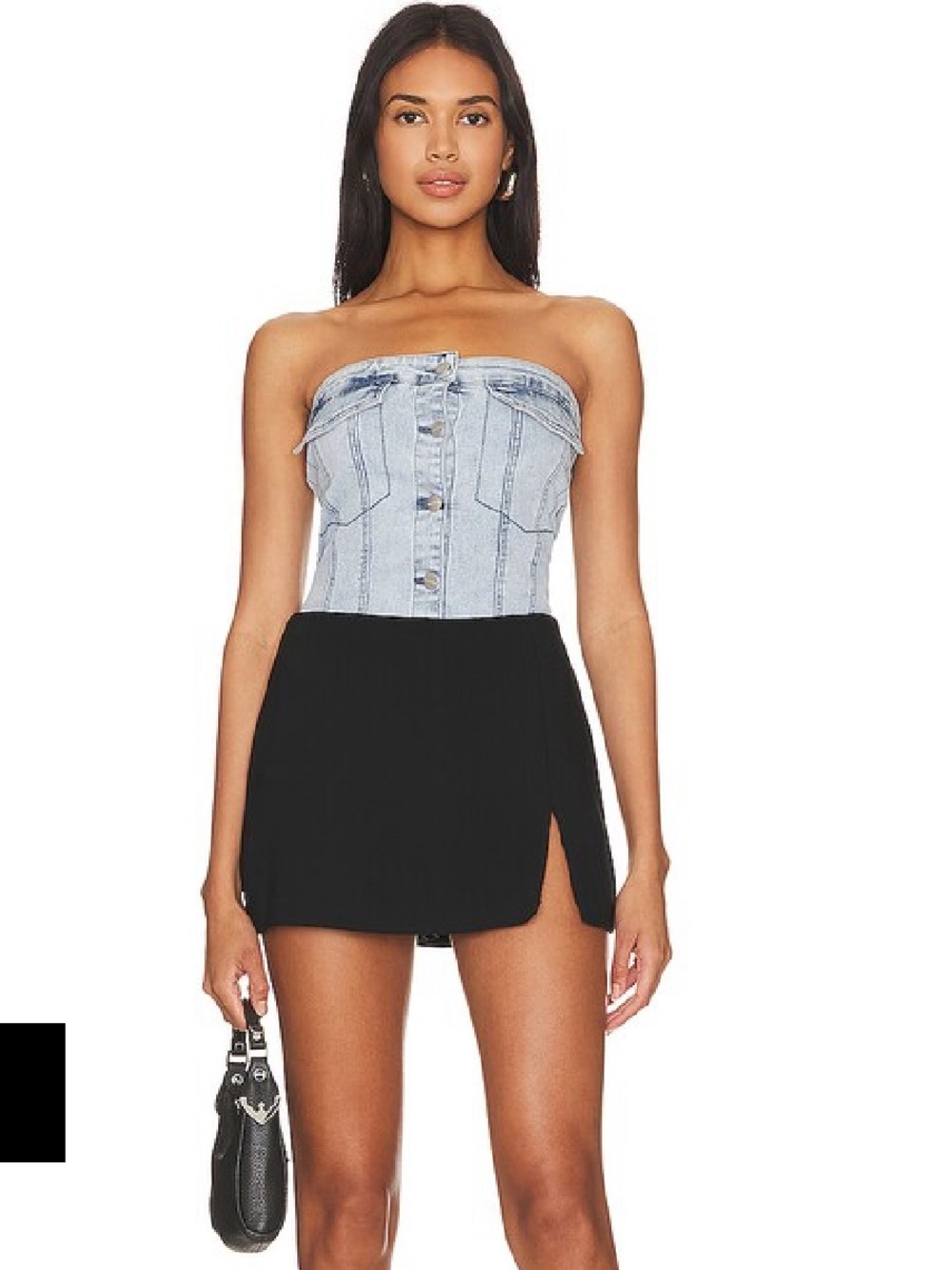 Superdown Jozie Strapless Denim Top